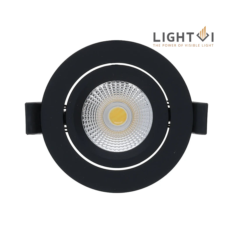 LIGHTVI | LED INBOUWSPOT | TURIN | SLIM-FIT | 4W/ 6W | DIM | ZWART | CCT-SWITCH