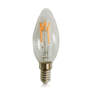 LED FILAMENT E14 KAARS DIMBAAR CLEAR 1.6W