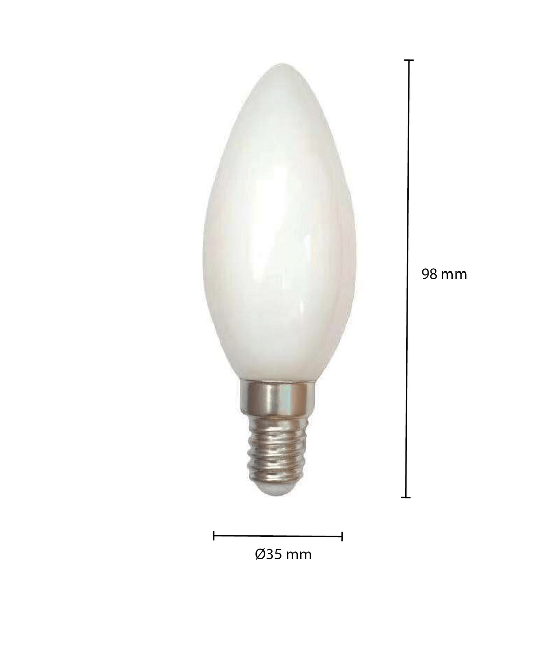 LED FILAMENT E14 KAARS MILKY 1.6W