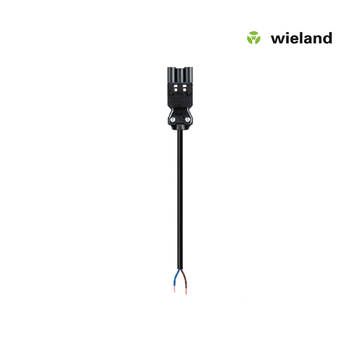 Wieland GST18I3 Aansluitsnoer male 0,75 MM² 0,5 meter zwart