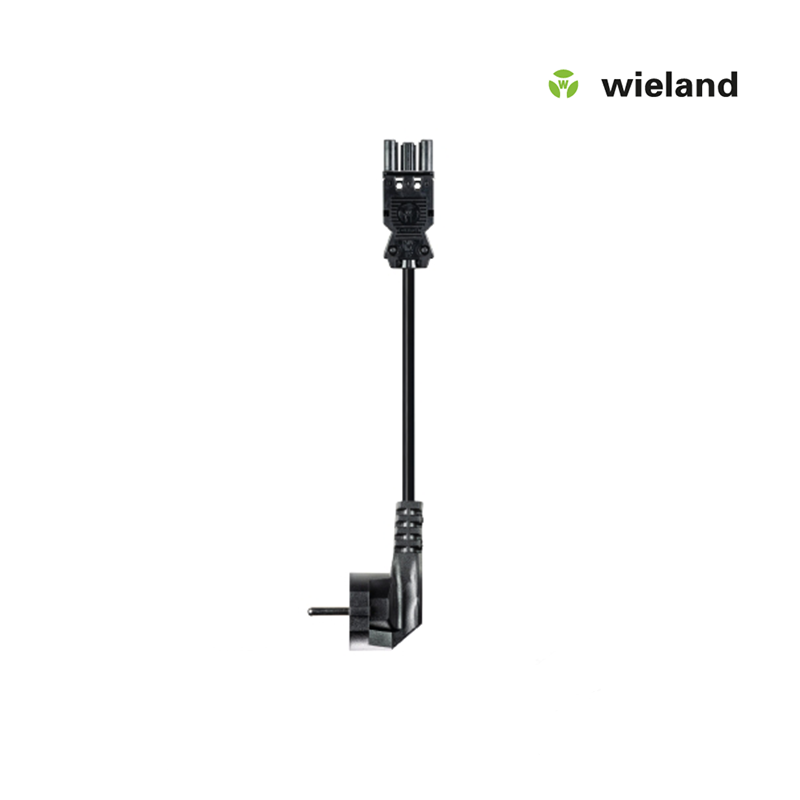 Wieland GST18I3 Netsnoer 1,5 MM² 2 meter zwart