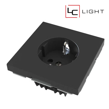 LC-LIGHT | WANDCONTACTDOOS | RA | ZWART