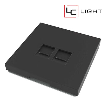 LC-LIGHT | 2x NETWERKAANSLUITING | ZWART