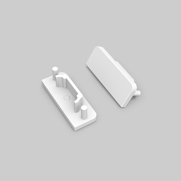 END CAP ZONDER KABELOPENING | WIT | SURFACE | 14MM | 2 STUKS