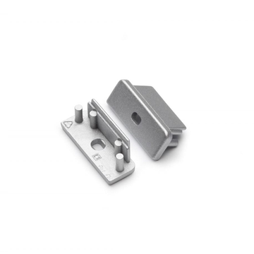 END CAP MET KABELOPENING | SURFACE | 14MM | ZILVER | 2 STUKS