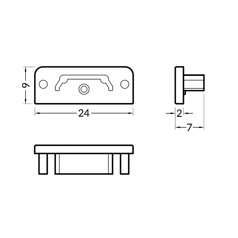 END CAP ZONDER KABELOPENING | SURFACE | 14MM | 20 STUKS