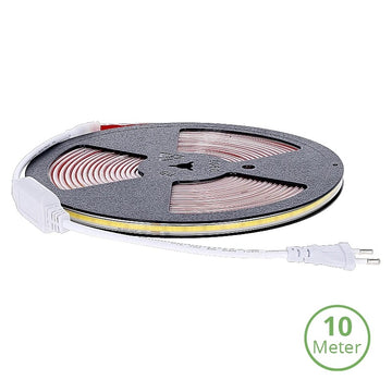 COB LEDSTRIP | 220V | IP65 | 8.5 METER | 2700K incl. 0,5 M EUROSTEKKER