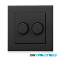 afdekplaat-duo-dimmer-matzwart-ION-INDUSTRIES