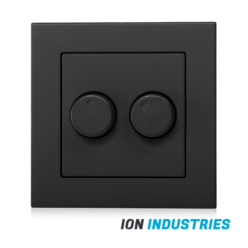afdekplaat-duo-dimmer-matzwart-ION-INDUSTRIES