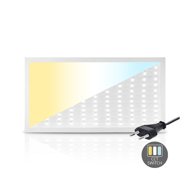 BACK-LIT LED PANEEL | 120x60CM | 50W | CCT-SWITCH | MET STEKKER