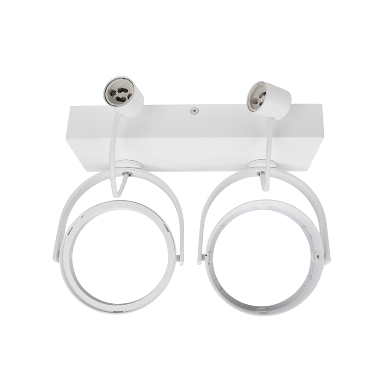 AR111 OPBOUWARMATUUR wit EUKE 2xGU10 FITTING