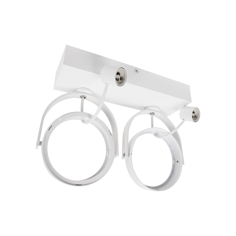 AR111 OPBOUWARMATUUR wit EUKE 2xGU10 FITTING