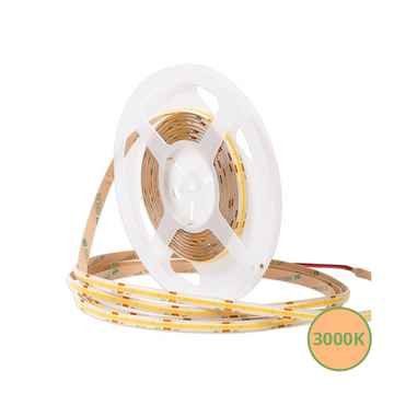 COB LEDSTRIP | VRIJ KNIPBAAR | 24V | IP65 | 5M | 10W/M | 3000K