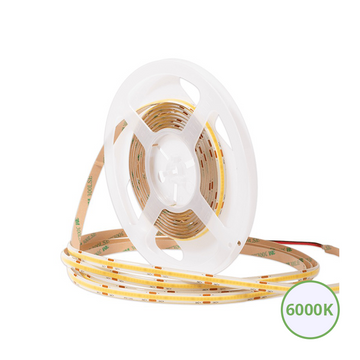 COB LEDSTRIP | VRIJ KNIPBAAR | 24V | IP65 | 5M | 10W/M | 6000K