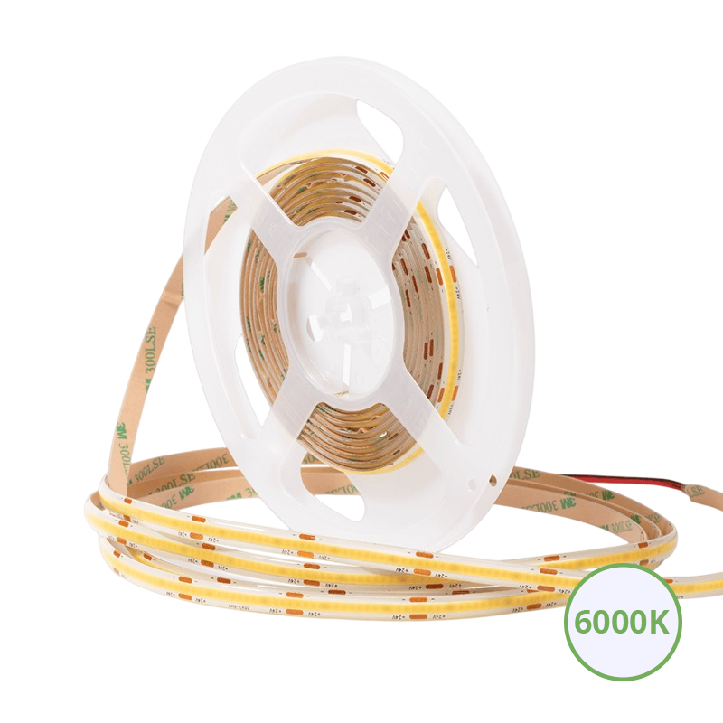 COB LEDSTRIP | 24V | IP65 | 5M | 10W/M | 6000K