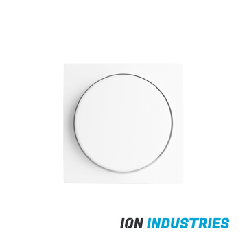 ION INDUSTRIES | Centraalplaat Dimmerknop Enkelvoudig t.b.v. Indicatielamp E1 Alpin Wit