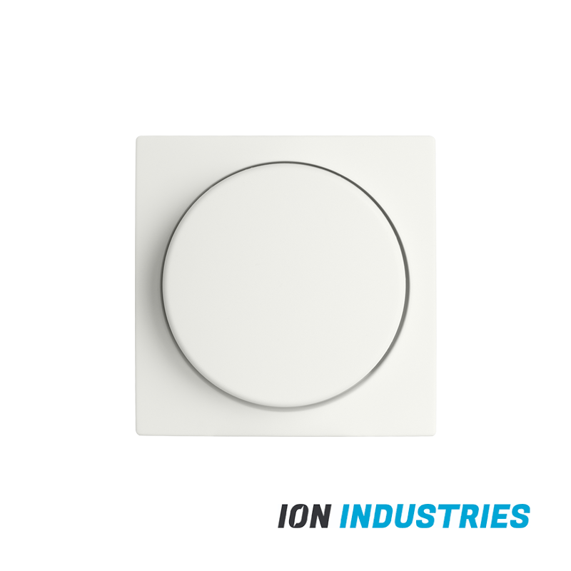 ION INDUSTRIES | Centraalplaat Dimmerknop Enkelvoudig t.b.v. Indicatielamp E1 Mat Alpin Wit