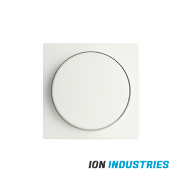 ION INDUSTRIES | Centraalplaat Dimmerknop Enkelvoudig t.b.v. Indicatielamp E1 Mat Alpin Wit