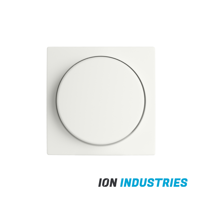 ION INDUSTRIES | Centraalplaat Dimmerknop Enkelvoudig t.b.v. Indicatielamp V1 /J1 Mat Alpin Wit