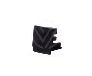 End cap of 4 wired 3-phase track rail Black