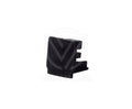 Varnalux End cap of 4 wired 3-phase track rail Black