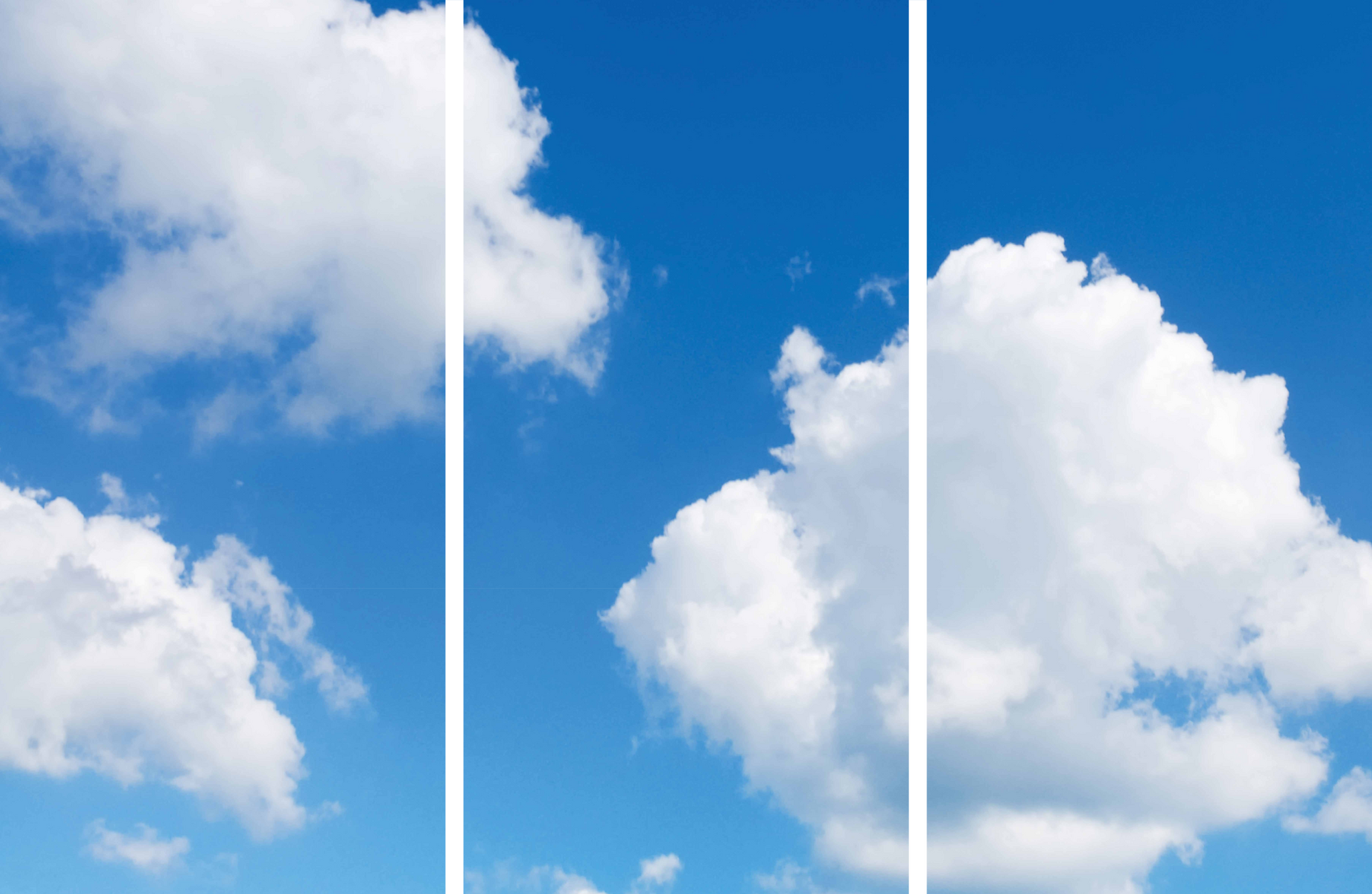 PHOTO PRINT IMAGE CLOUD | DIVIDED OVER 3 PANELS | 1195×595