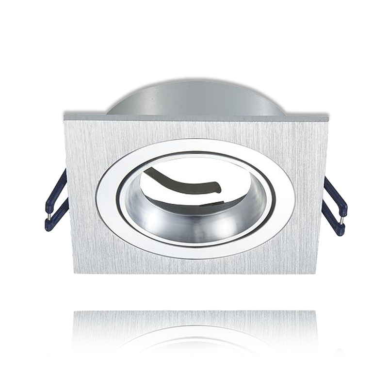inbouw armatuur vierkant zilver gu10 met klem