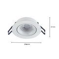 INBOUWSPOT RICHTBAAR | Ø70mm | GU10 / MR16 | IP22 | WIT