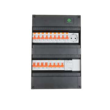 GROEPENKAST 3-FASE | 9x AARDLEKAUTOMAAT B16 | 1x 3-FASE AARDELEKAUTOMAAT B16 | 1x WCD | BELTRAFO