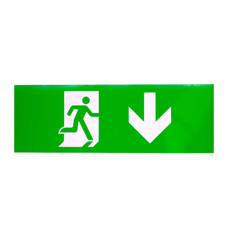 EMERGENCY LIGHTING STICKER BELOW 300x100mm