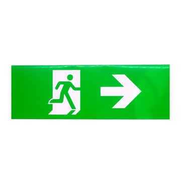 EMERGENCY LIGHTING STICKER RIGHT 300x100mm