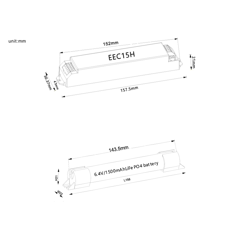 NOODUNIT 2,5W I 80-230V (DC) I 3 UUR