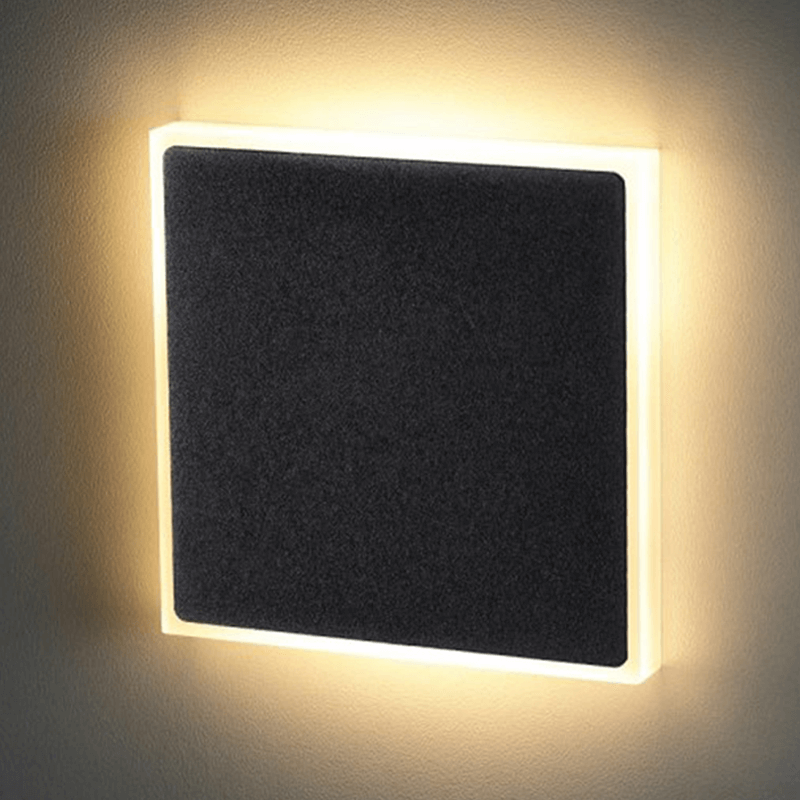 led trap wandlamp verlichting opzetstuk vierkant