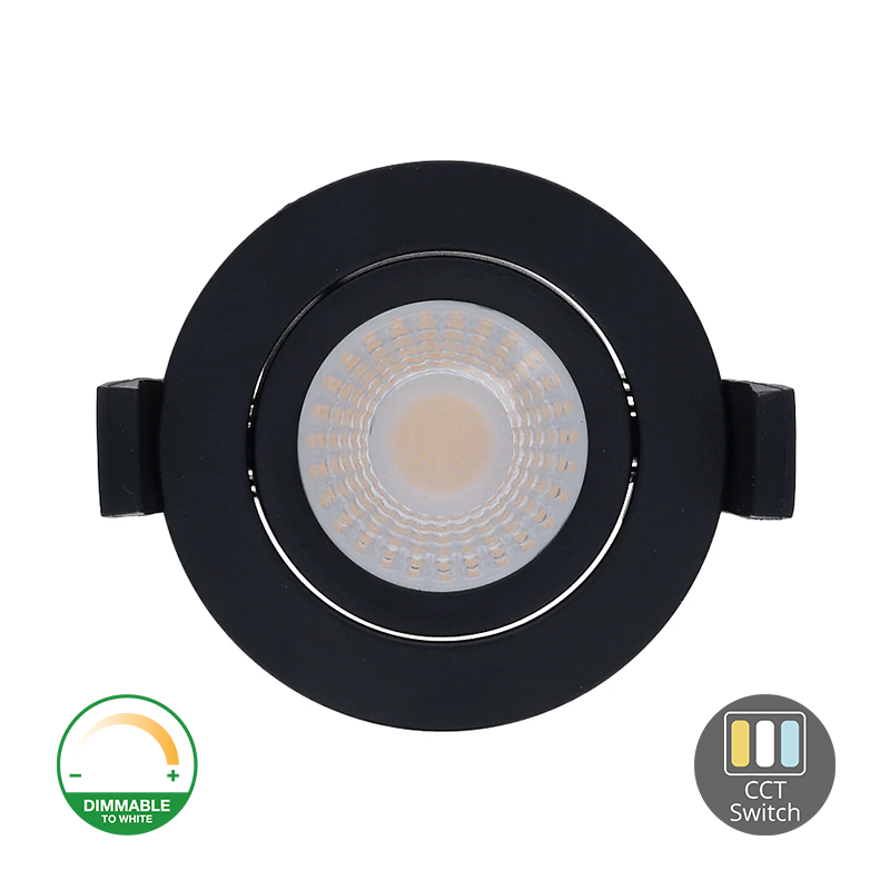 815080 | LED INBOUWSPOT | MIRAN | SLIM-FIT | 5W/7W | D2W + CCT-SWITCH | ZWART