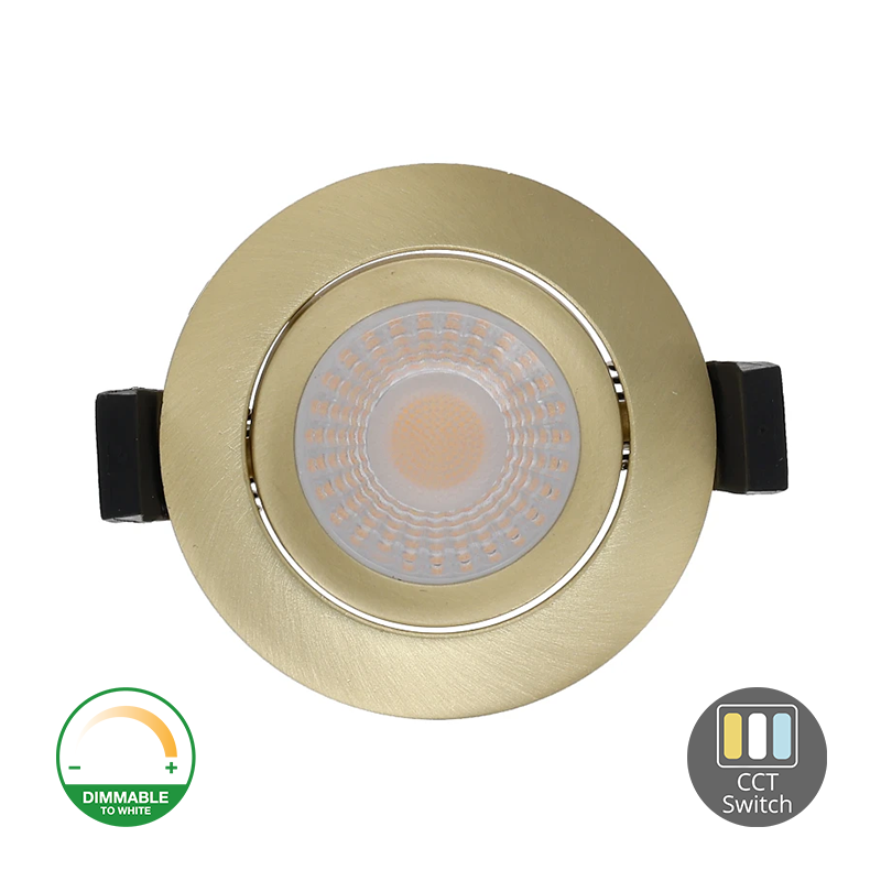 815097 | LED INBOUWSPOT | MIRAN | SLIM-FIT | 5W/7W | D2W + CCT-SWITCH | BRASS