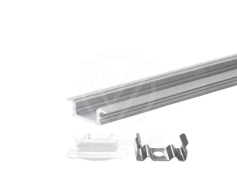 alumium profile 24x7mm incl end caps and clips