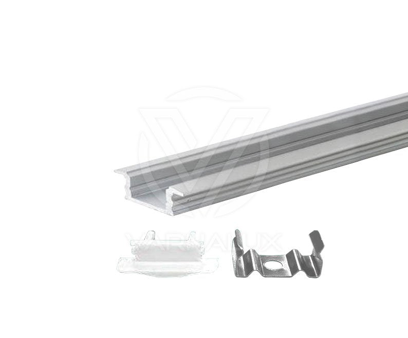 Varnalux alumium profile 24x7mm incl end caps and clips