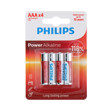 PHILIPS POWER ALKALINE AAA BATTERIJ
