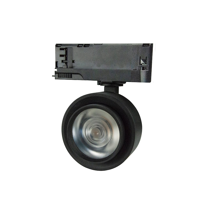 3-FASE RAILSPOT MIMAS 20W ZWART ZOOMABLE  20°-40°