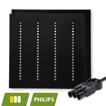 LOUVRE LED PANEEL | NOVA ZWART | 60X60CM | 30W | CCT-SWITCH | MET 3-SWP SNOER