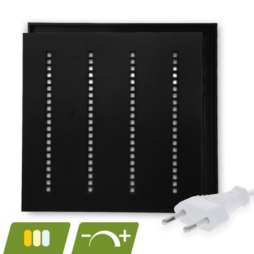 LOUVRE LED PANEEL | NOVA ZWART | 60X60CM | 30W | DIMBAAR | CCT-SWITCH | MET EUROSNOER