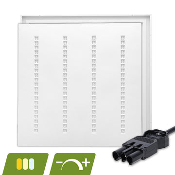 LOUVRE LED PANEEL | NOVA WIT | 60X60CM | 30W | DIMBAAR | CCT-SWITCH | MET 3-SWP SNOER