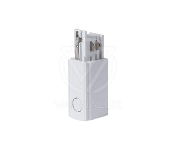 Power supply connector of 4 wired 3-phase track rail white