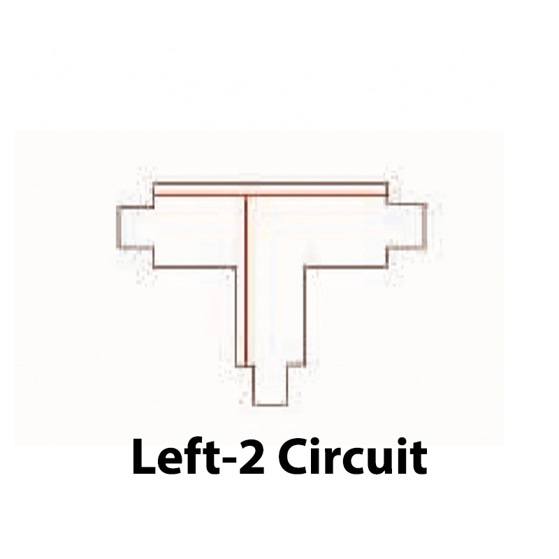 DALI 3-FASE RAIL | T-VORM CONNECTOR | LEFT-2 | ZWART