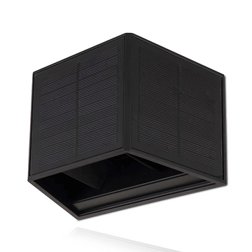 led solar wandlamp zwart muur