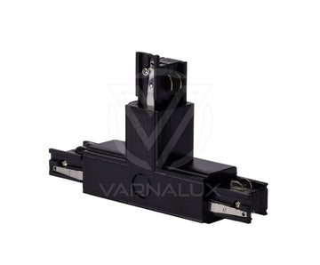 "T" shape square 4 wired 3-phase connector Black