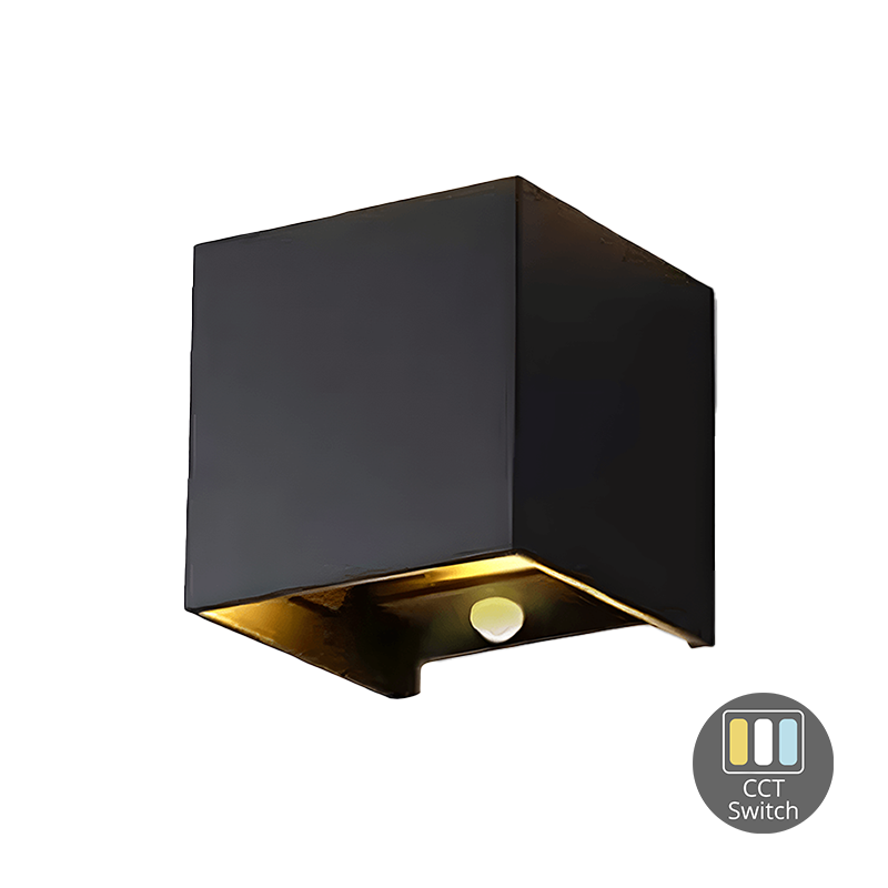 LED CUBE | THEBE | 2X3W | DIM | ZWART | CCT SWITCH