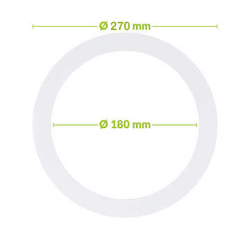 816407 | VERLOOPRING METAAL | WIT | Ø180-270mm