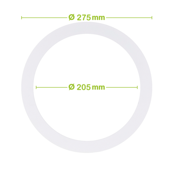 VERLOOPRING METAAL | WIT | Ø205-275mm