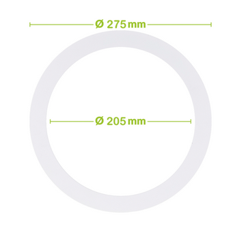 VERLOOPRING METAAL | WIT | Ø205-275mm